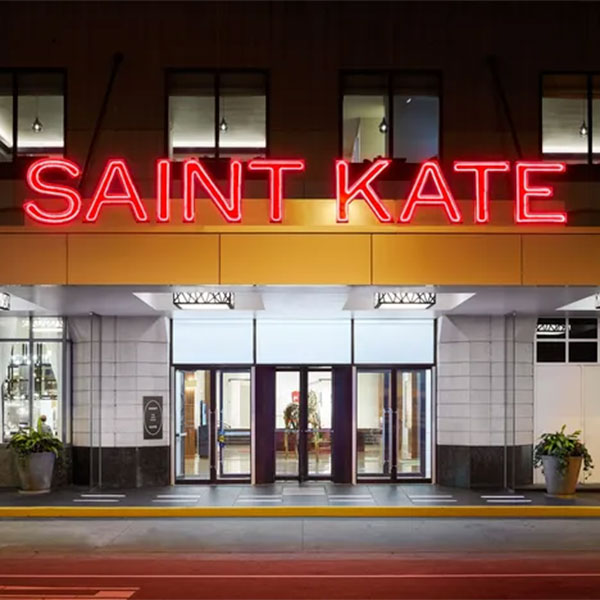 image of Saint Kate hotel sign