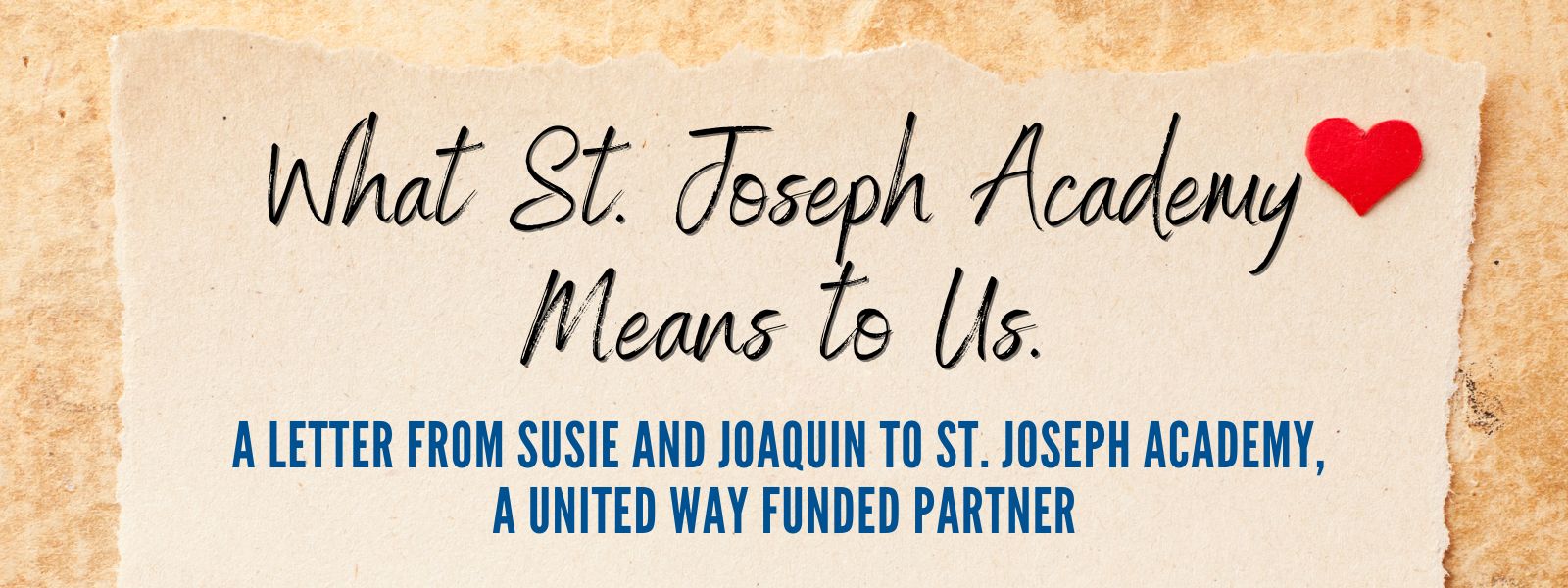 Letter to St. Joseph Academy