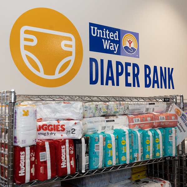Diapers at United Way's Diaper Bank