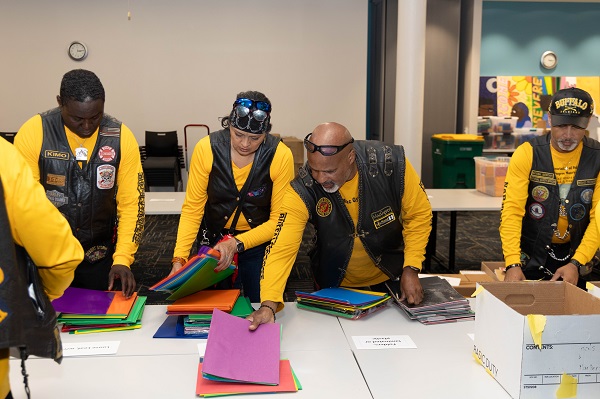 Buffalo Soliders pack backpacks in 2023.