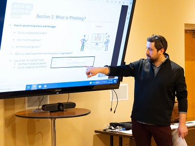 Dave Berka leads the "Cyber Security Basics" training