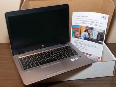 Refurbished laptop provided by Digital Bridge
