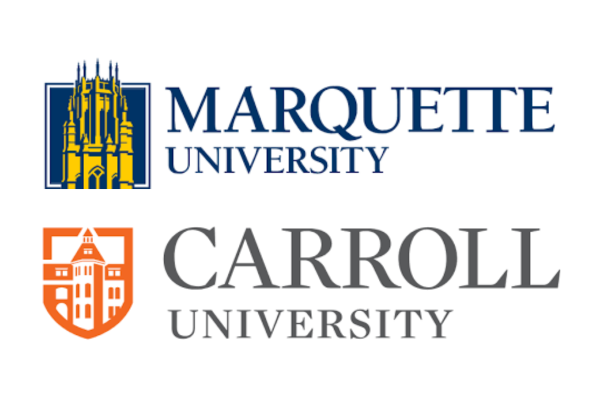 Marquette University and Carroll University logos