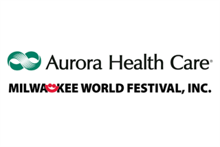 Aurora Health Care & Milwaukee World Festival logos
