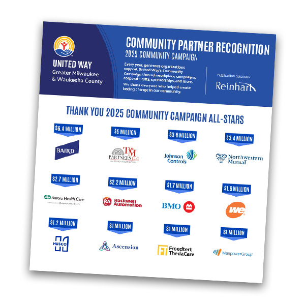 cover of printed insert listing companies and logos