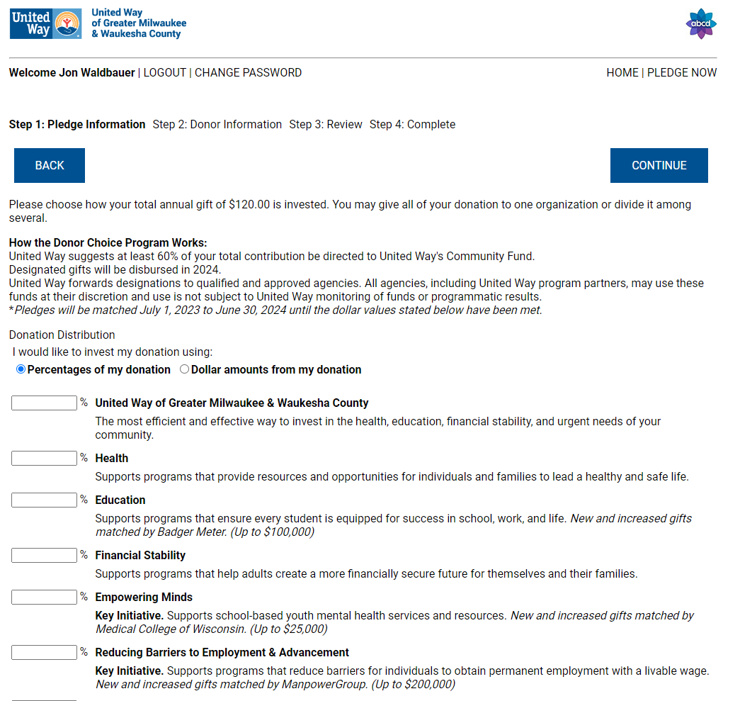 2023 Demo Screenshot of Designation Process