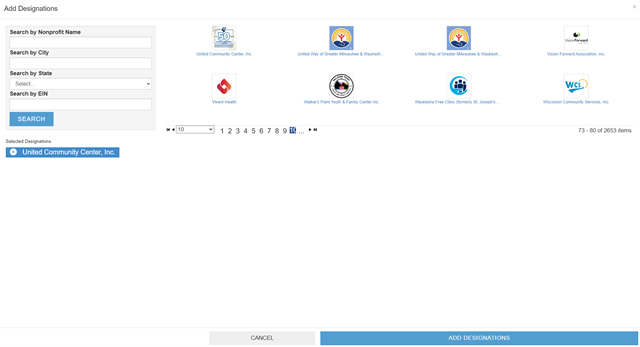 Give At Work - Add Designations