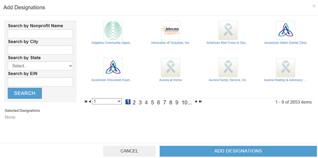 Give At Work - Select Designations