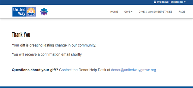 Give At Work - Thank You