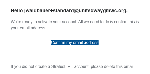Give At Work - Registration - Confirmation Email