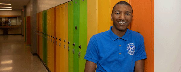 Student Maleak from North Division High School, a Community School supported by United Way Student Maleak from North Division High School, a Community School supported by United Way