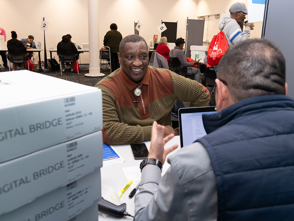 Image of volunteering at Techquity Distribution event