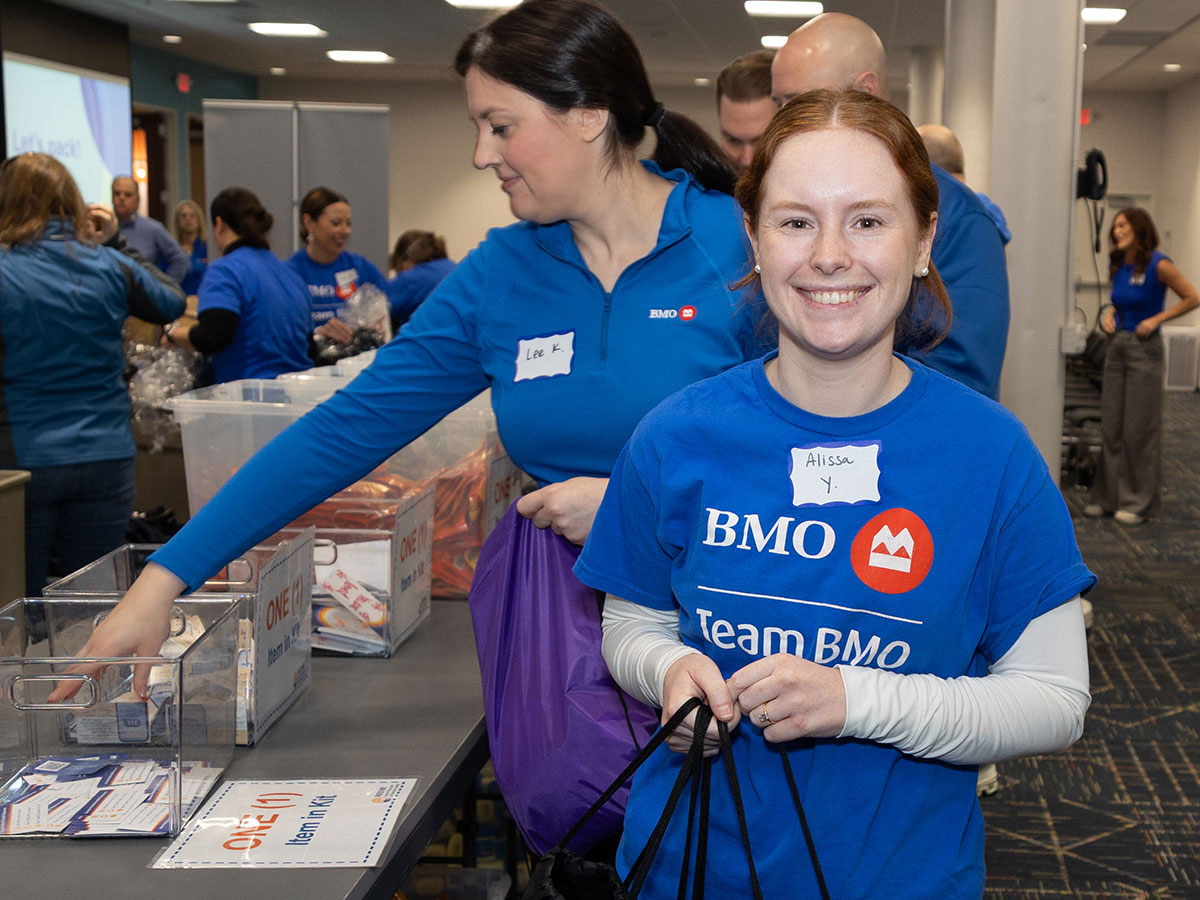 Image of BMO staff kit packing