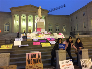 Linda at the DC court house with her oldest sister after the Women’s March