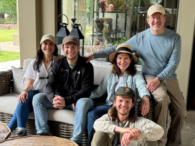 Linda with her family.