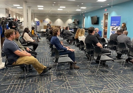 Attendees at the event
