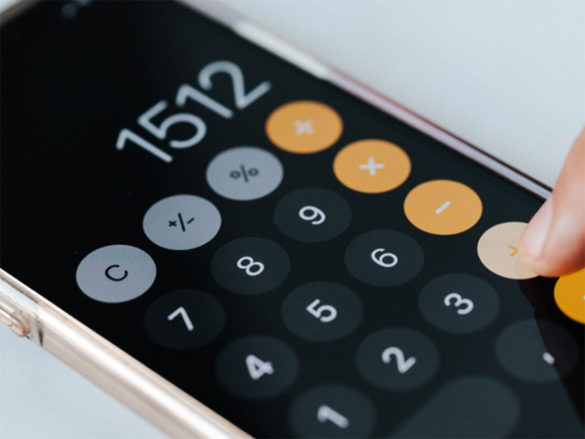 Calculator on an iPhone